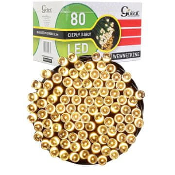 shumee Lučke za božično drevo 80 LED RING toplo bela
