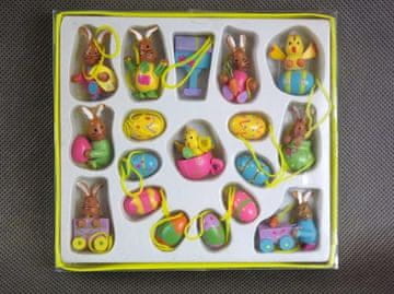 shumee Komplet 18 okrasnih visečih okraskov 13x14 cm v škatli