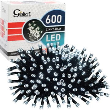 shumee LED niz božičnih lučk, 600 kosov, zunanja, hladno bela, 30 m, IP44, omrežna napetost