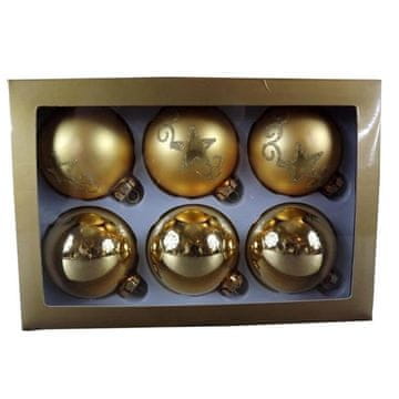 shumee Komplet 6 kroglic/80 mm zlate barve