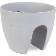 shumee Siv cvetlični lonec za balustrado, odporen proti zmrzali in UV-žarkom, 20x26 cm, LS7001S/siva