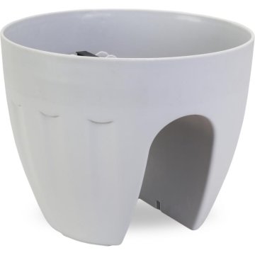 shumee Siv cvetlični lonec za balustrado, odporen proti zmrzali in UV-žarkom, 20x26 cm, LS7001S/siva