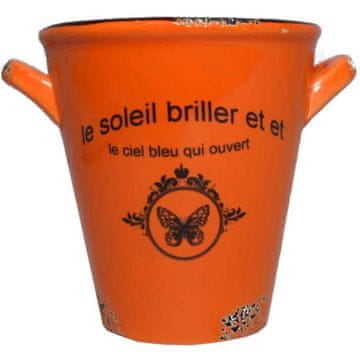 shumee Starinska keramična ponev v oranžni barvi, višina 10,5 cm