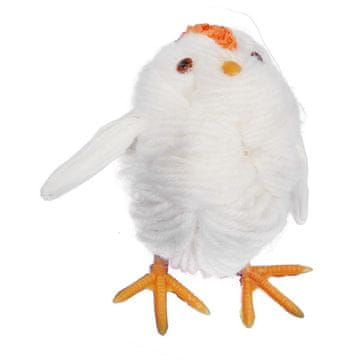 shumee VOLNENA FIGURA PIŠČANCA 10 CM VELIKONOČNA BELA