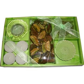shumee Darilni set Aromatični zeleni vrt - svečniki, kadilo in pot puri