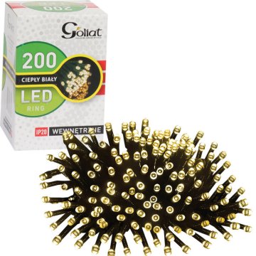 shumee 200 LED lučk za božično drevo z varčnimi diodami, toplo bela barva, za notranjo uporabo, v obroču, skladno z EU standardi