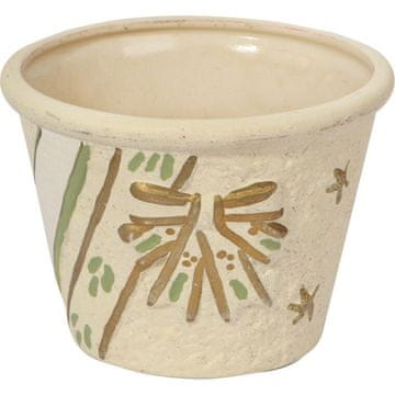 shumee Krem keramični božični pokrovček PANČKE 9 cm