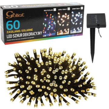 shumee Solarne božične lučke 60 LED diod, toplo bela