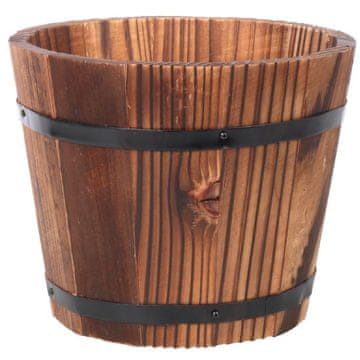 shumee Lesen cvetlični lonček s kovinskimi robovi in ročaji 17x14x13cm - Premium kolekcija