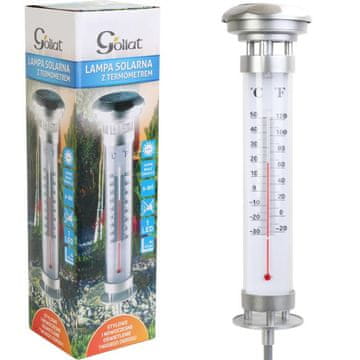 shumee GOLIAT LED osvetljeni solarni vrtni termometer