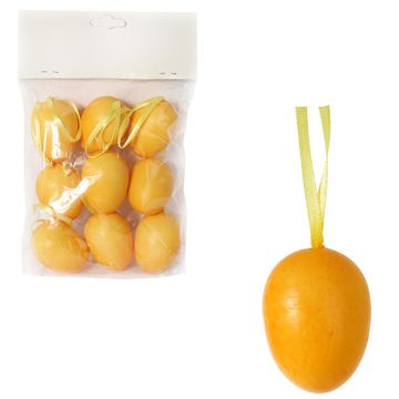 shumee Komplet 9 obeskov iz plastičnih jajc, 5 cm, rumene barve