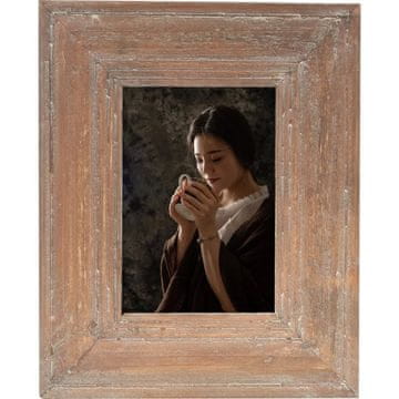 shumee Eleganten lesen okvir za fotografije 21x17 cm v modernem slogu - svetlo rjav
