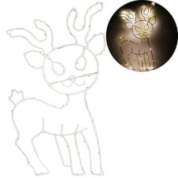 shumee LED lučka za dekoracijo - severni jelen, toplo bela, 45 cm, na baterije, za notranjo uporabo