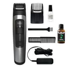 Wahl WAHL AQUA BLADE Trimer za brado 1065-3999, polnilni, 100 min delovanja, nerjaveče jeklo, črn, s 2 šobama in zaščitno torbico