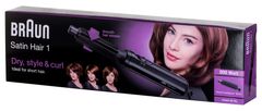 Braun Braun Satin Hair 1 AS 110 Sušilnik za lase s toplim zrakom, 200 W, črn, 2 m, večfunkcijski za oblikovanje in sušenje las