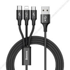 BASEUS KABEL 3 in 1 Micro USB + Lightning + Type C 1,2m CAMLT-SU01