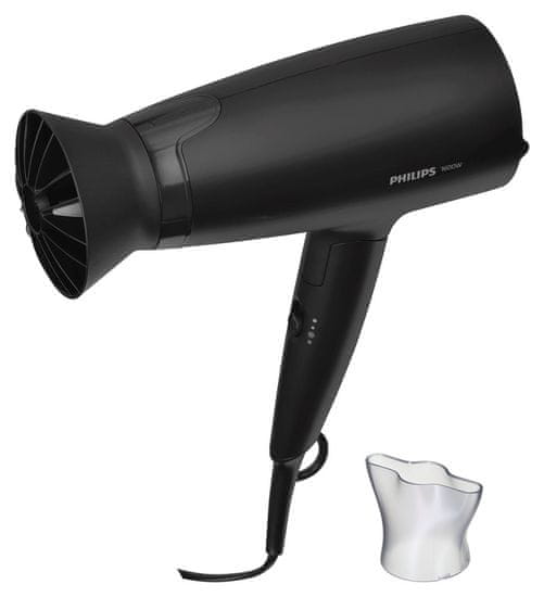 Philips Sušilnik za lase Philips 3000 serije BHD308/10, 1600 W, črn, potovalni, z zložljivim ročajem, 3 nivoji toplote in hitrosti
