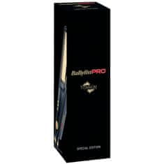BaByliss Profesionalna ravnalna železo BABYLISS BAB3091BKTE - Titanove plošče, 5 temperaturnih nivojev, maksimalna temperatura 230 °C, zlata/črna barva.