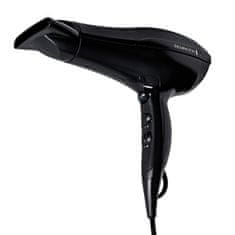Remington Remington D5210 Sušilec za lase, 2200 W, črn, 3 stopnje toplote, 2 hitrosti, keramični ogrevalni sistem, hladna funkcija