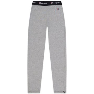 Champion Hlače obutev za trening siva Wmns Script Logo Waist Zip Detail Leggings