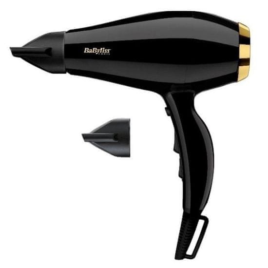 BaByliss BaByliss Super Pro 2300 sušilec za lase, 2300 W, črn in zlati, keramična prevleka, 3 nivoji gretja, funkcija hladnega zraka, 2,8 m kabel.