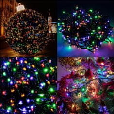 Springos novoletne LED lučke 1000 LED večbarv + flash 80 + 1,5m