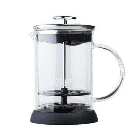 BIALETTI Bialetti Vetro 6tz ročni penilnik mleka 330ml - prozoren, bel, stekleni, 0.3 L zmogljivost, hitro pošiljanje 24h