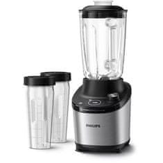 Philips Philips visoko hitrostni mešalnik HR3760/10, 7000 Serija, 1500 W, stekleni vrč, 2 L kapaciteta, zamešanje ledu, črna/mat kovina