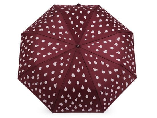 Ženski zložljivi dežnik drops magic - bordo st.