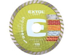 Extol Craft Diamantna rezalna plošča, turbo - suho in mokro rezanje, O 125x22,2x2mm