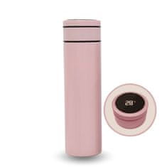 BOT Termos s termometrom in zamenljivo baterijo roza barve