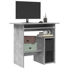 Vidaxl Pisalna miza betonsko siva 80x45x74 cm iverna plošča