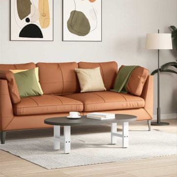 Vidaxl vidaXL Noge za klubsko mizico, bele, 2 kosa, 30 x (30-31) cm, jeklo