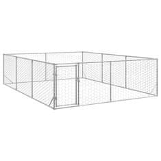 shumee vidaXL Zunanji pasji boks z vrati 3x4x1 m pocinkano jeklo