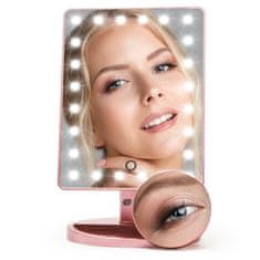 RIO Kozmetično ogledalo 24 LED TOUCH DIMMABLE COSMETIC MIRROR - Rose gold