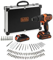 Black+Decker AKU UDARNI VRTALNIK 18 V S PRIBOROM BDCHD18BAFC