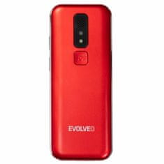 Evolveo Easyphone LT mobilni telefon za starejše s polnilnim stojalom (rdeč)