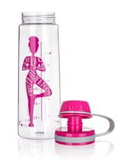Banquet láhev na pití 750ml YOGA New tritan RŮŽ