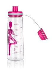 Banquet láhev na pití 750ml YOGA New tritan RŮŽ