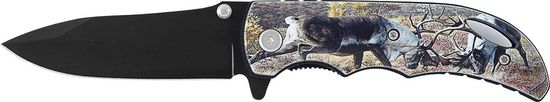 Ausonia 26592 Zložljiv žepni nož, motiv jelena 18,5 cm