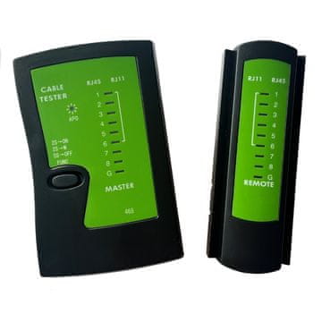 W-STAR UTP Cable Tester WS468EC RJ45 RJ11 LED indikacija črna