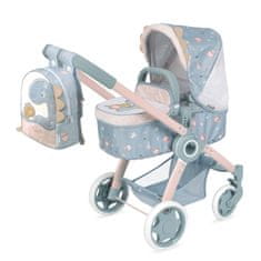 DeCuevas 80580 Zložljiv voziček za lutke 3 v 1 z nahrbtnikom COCO 2024 - 70 cm