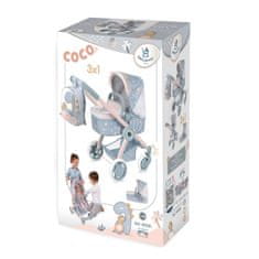 DeCuevas 80580 Zložljiv voziček za lutke 3 v 1 z nahrbtnikom COCO 2024 - 70 cm