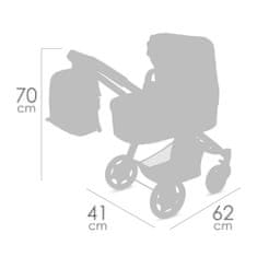 DeCuevas 80580 Zložljiv voziček za lutke 3 v 1 z nahrbtnikom COCO 2024 - 70 cm
