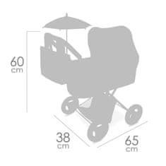 DeCuevas 85078 Zložljivi voziček za lutke z dežnikom in torbo Verona 2024 - 60 cm