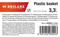 BRILANZ Košara 23x17x12cm, plastična, BELA