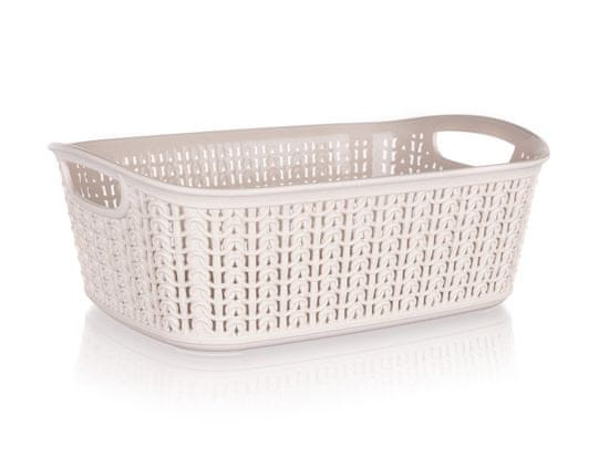 BRILANZ Košara iz ratana 26,5x20x9,5cm plastika, KREM