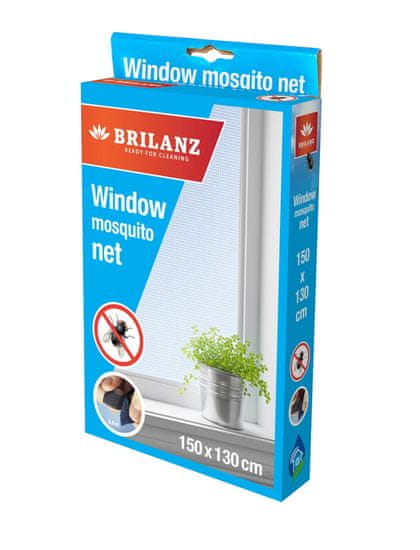 BRILANZ Okenska mreža 150x130cm BELA s trakom