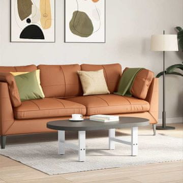 Vidaxl vidaXL Noge za klubsko mizico, bele, 2 kosa, 50 x (30–31) cm, jeklo