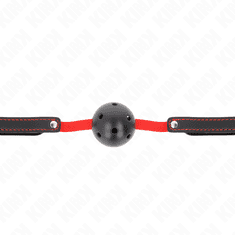 KINK GAG Kink Hollow Hard Mouth Black/Red (4,5 cm)